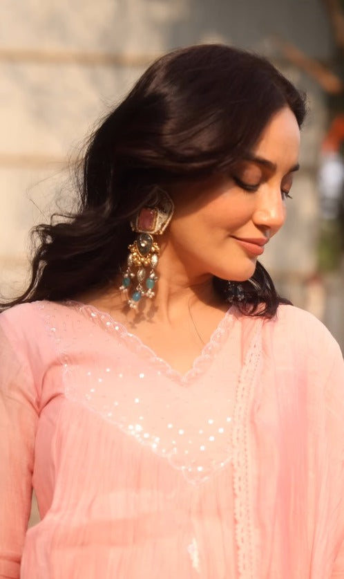 Rose Bloom Elegant Pink Suit Set