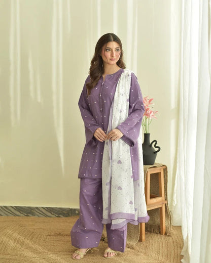Elina Lavender Ethnic Farshi Suit Set