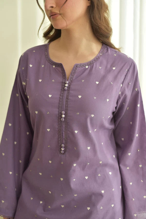 Elina Lavender Ethnic Farshi Suit Set