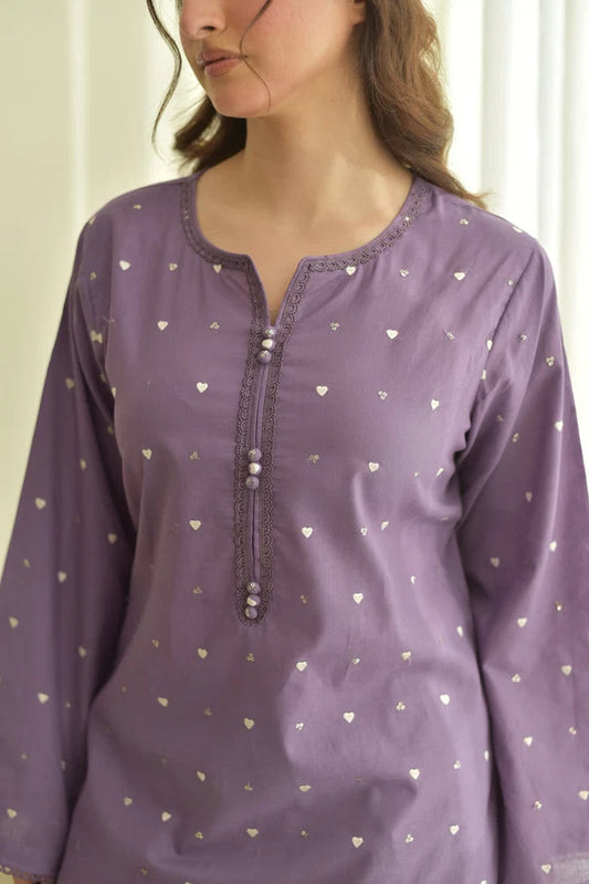 Elina Lavender Ethnic Farshi Suit Set