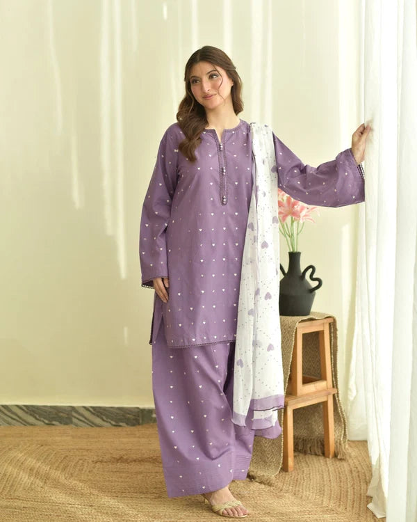 Elina Lavender Ethnic Farshi Suit Set