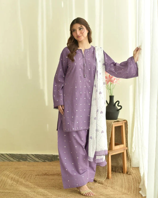 Elina Lavender Ethnic Farshi Suit Set