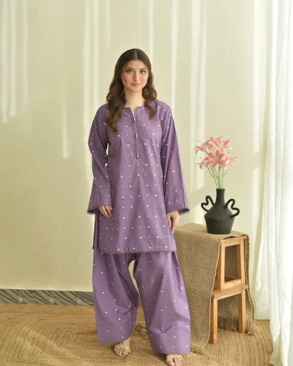Elina Lavender Ethnic Farshi Suit Set