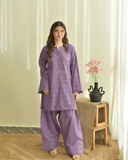 Elina Lavender Ethnic Farshi Suit Set