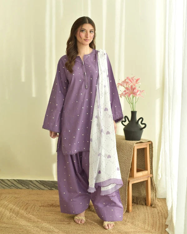 Elina Lavender Ethnic Farshi Suit Set