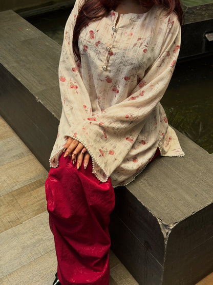 Serein Floral Angrakha Co-ord Set