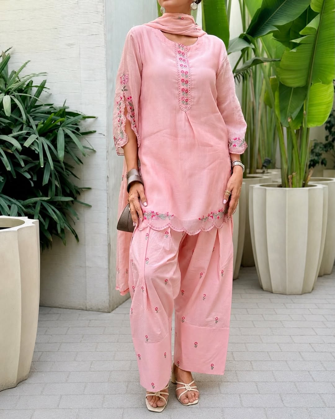 Amaira Chanderi Farshi Suit
