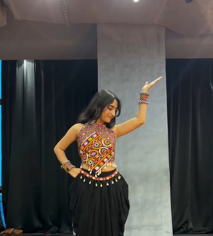 Zilan Dhoti-Style Draped Navratri Suit