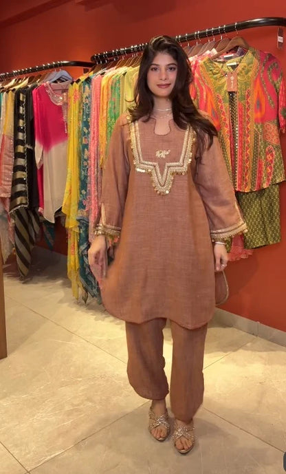 Sana Embroidered Straight Kurta Set