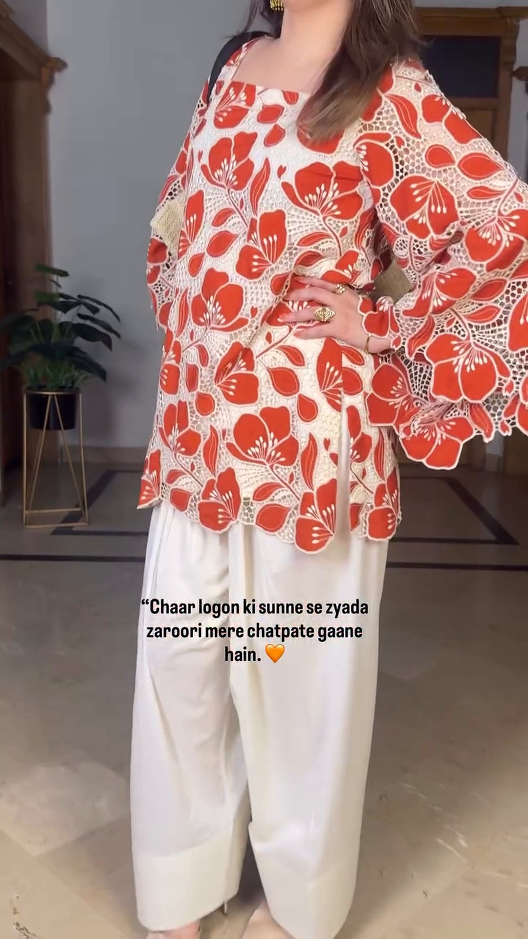 Ira Scarlet Floral Co Ord Set