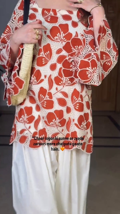 Ira Scarlet Floral Co Ord Set