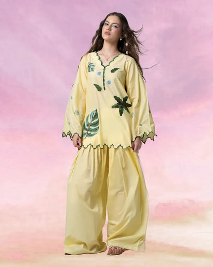Ocean Embroidered Kurta Set