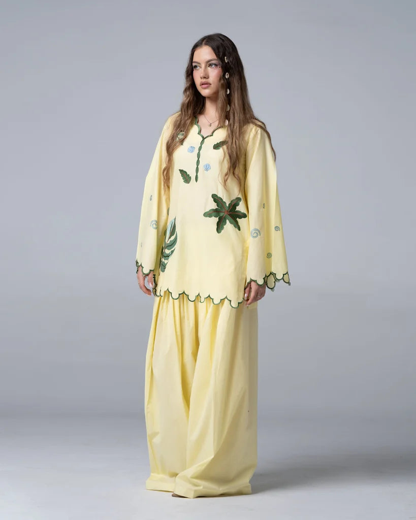 Ocean Embroidered Kurta Set