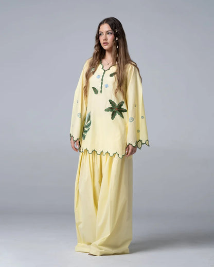 Ocean Embroidered Kurta Set